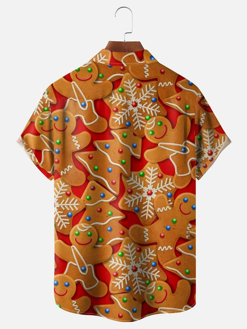 Men's Christmas Funny Graphic Short Sleeve Hawaiian Shirt